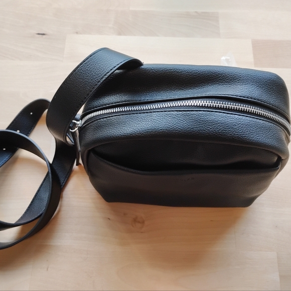 Colab Black Vegan Leather Crossbody Purse - Picture 6 of 9